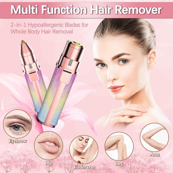 2 In 1 Electric Eyebrow Trimmer And Shaver, Rechargeable, Hair Remover Trimmer For Women,