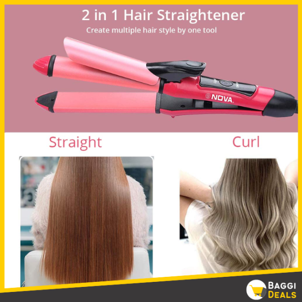 2 In 1 Nova Hair Straightener And Curler