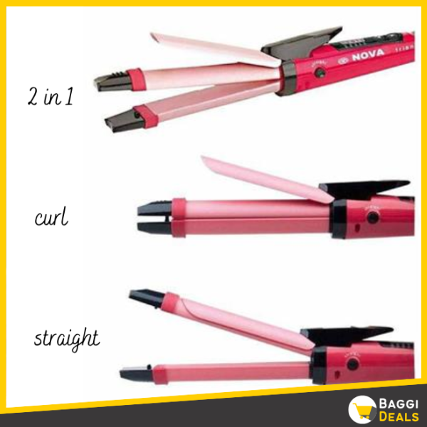 2 In 1 Nova Hair Straightener And Curler