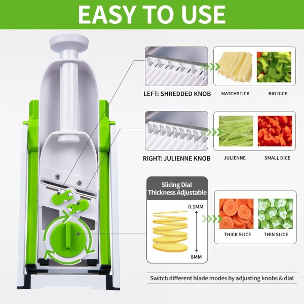 4 In 1 Vegetable Cutter Chopper Adjustable Multi-function Drum Cutter