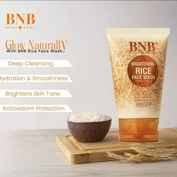 BnB-rice Extract Brightening Skincare Kit | Face Wash, Scrub & Mask