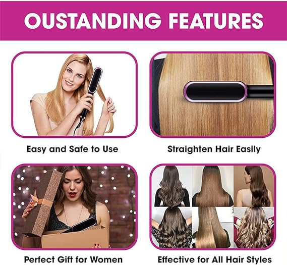 Hair Straightening Comb/brush, Curling Comb Dual-purpose Hair Straightener