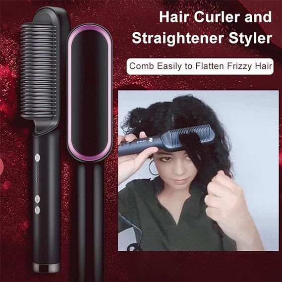 Hair Straightening Comb/brush, Curling Comb Dual-purpose Hair Straightener