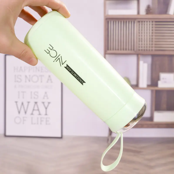 Nice Glass Bottle Water Mini Flask Bottle With Vaccum Flask And Loop Temperature Resistant,