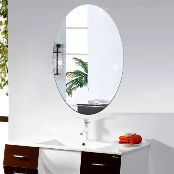 Oval Acrylic Mirror Wall Stickers 200×300