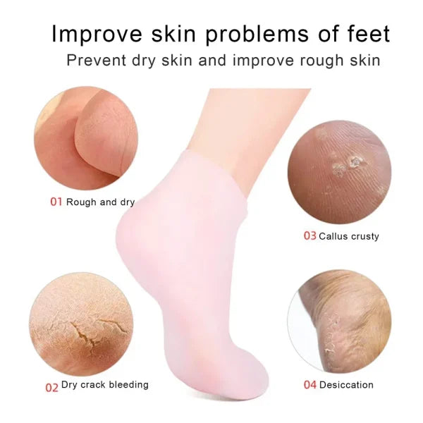 Silicone Socks Gel Moisturizing Jelly Socks Foot Care Protector